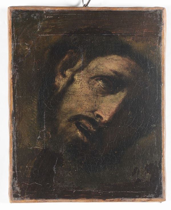 Scuola del XVII secolo Testa di Cristo