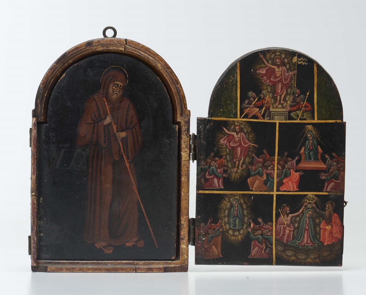 Scuola del XVI Secolos.francesco e Storie di Gesù e Maria