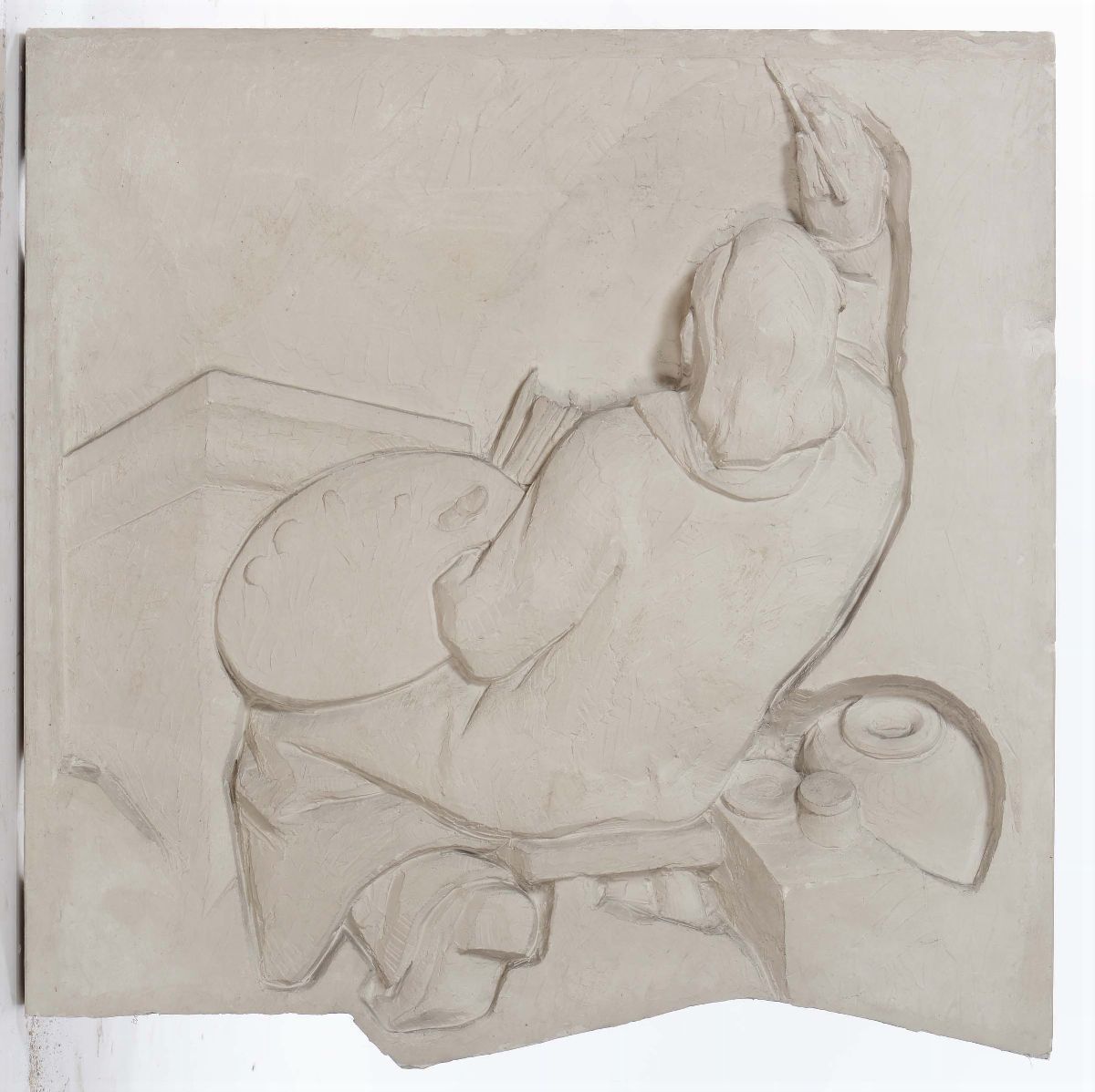Grande Scultura in Gesso, Firma Emilio Monti, 1955