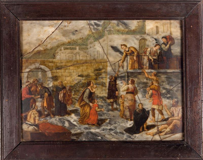 Scuola Toscana del XVII secolo Santa Lucia dona i suoi averi ai poveri  - Asta Fine Art Selection - Cambi Casa d'Aste