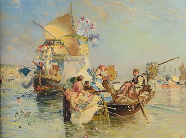 Anonimo del XIX secolo Carnevale sul mare
