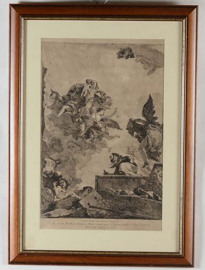 Stampa Raffigurante Ascensione, XVIII Secolo