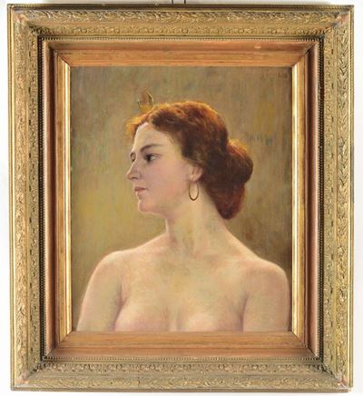 Anonimo del XIX Secolortratto Femminile con Diadema