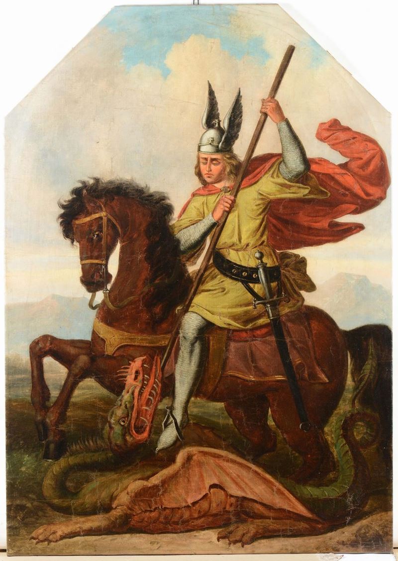 Anonimo del XIX secolo San Giorgio  - Auction Fine Art - Cambi Casa d'Aste