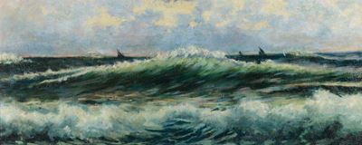 Alberto Beniscelli (genova 1870 - Alassio 1952) Attribuito Amareggiata