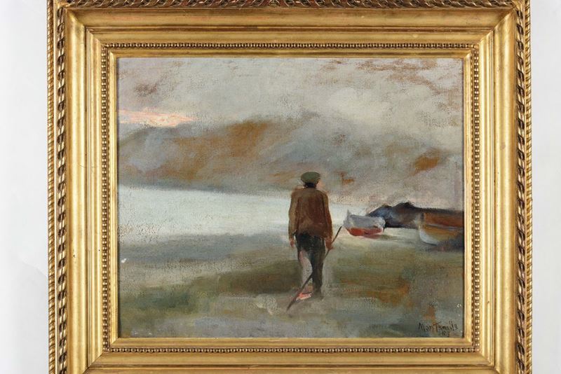 Evasio Montanella (Genova 1878 - 1940) Pescatore  - Auction Fine Art - Cambi Casa d'Aste
