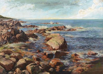 Silvio Allason (torino 1845-1912)scogli