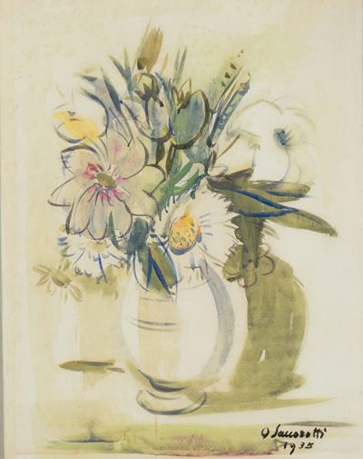 Oscar Saccorotti (roma 1898 - Recco 1986)vaso con Fiori, 1935