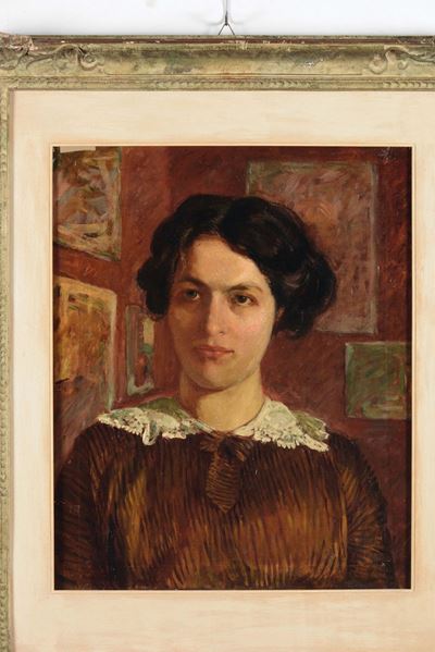 Dario Bardinero (genova 1868-1909)ritratto della Cugina