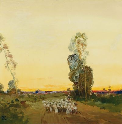 Craffonara Aurelio (gallarate 1875 - Genova 1945)crepuscolo