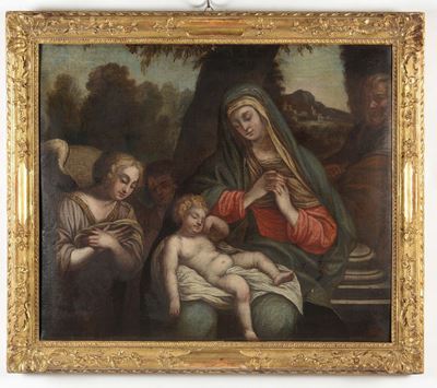 Scuola Romana del XVII Secolomadonna con Bambino