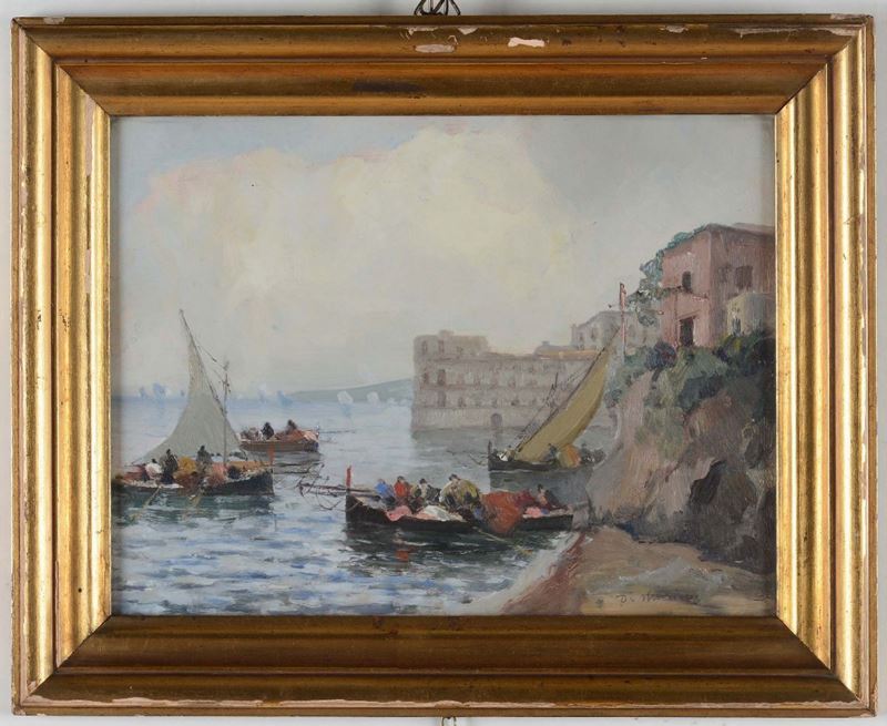 Di Maria (XIX Secolo) Veduta costiera  - Auction Paintings online auction - Cambi Casa d'Aste