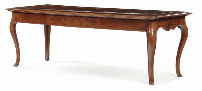 Tavolo rettangolare in noce, XIX secolo  - Auction Fine Art - Cambi Casa d'Aste