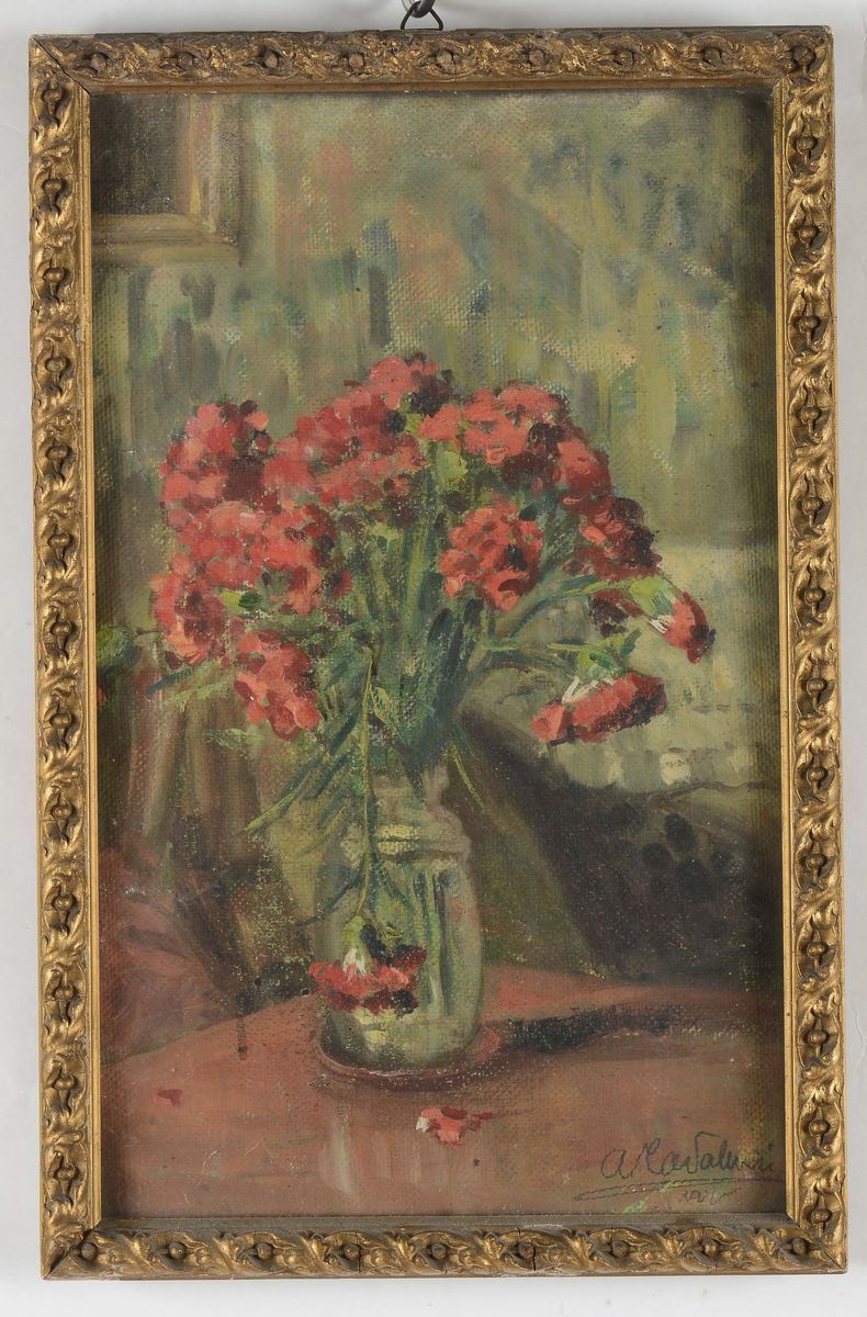 Achille Cavalieri (1898-1963) Vaso fiorito  - Asta Antiquariato - Cambi Casa d'Aste