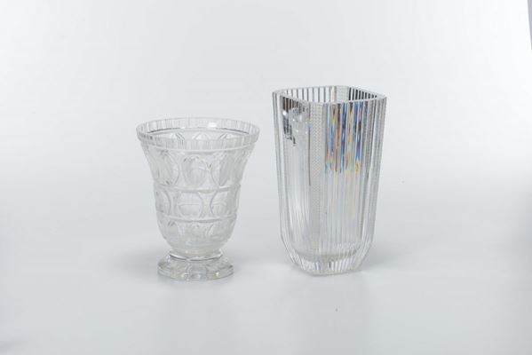 Due vasi in cristallo diversi