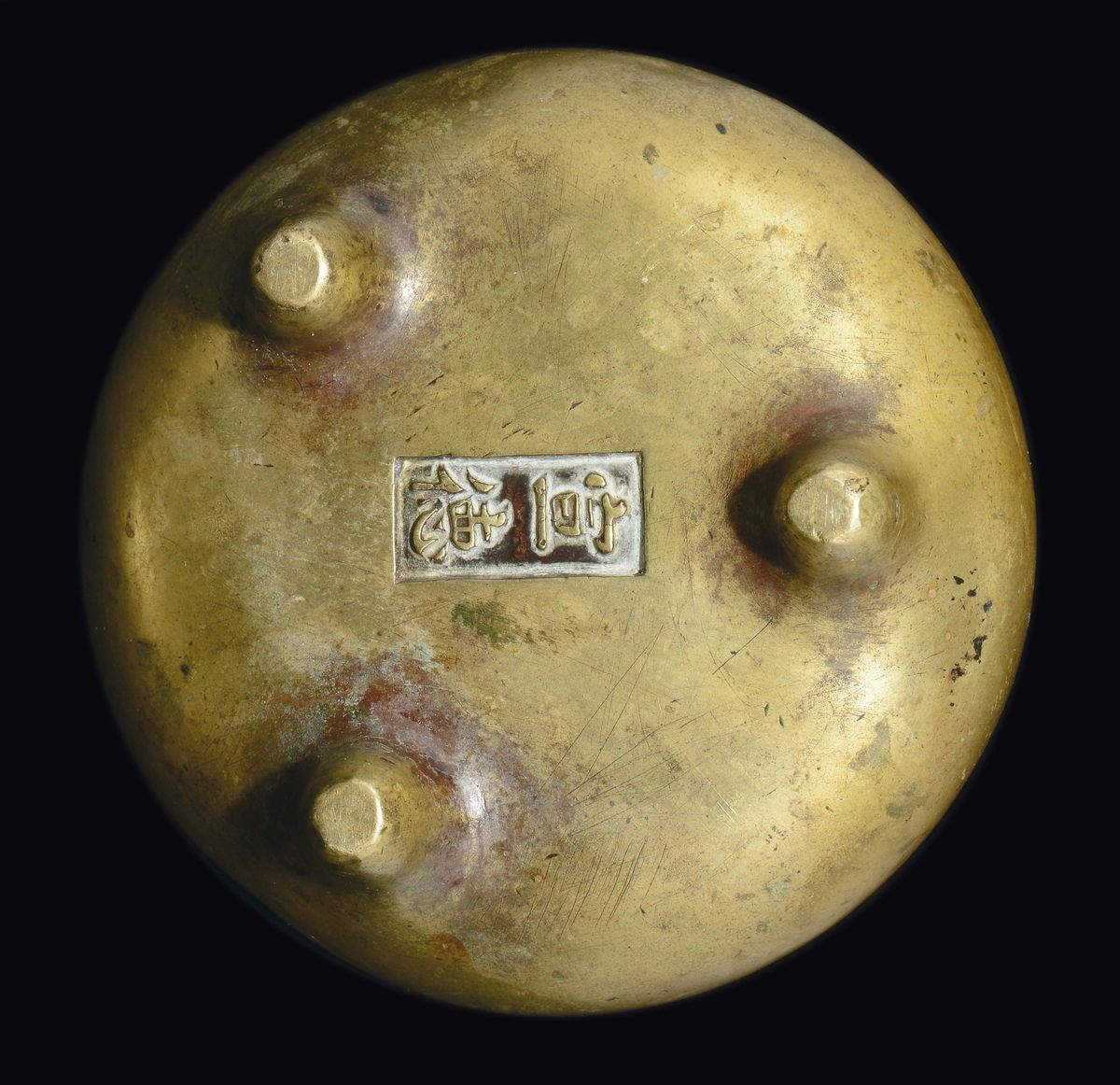 Piccolo Incensiere in Bronzo Tripode con Manici, Cina, Dinastia Ming, XVII Secolo