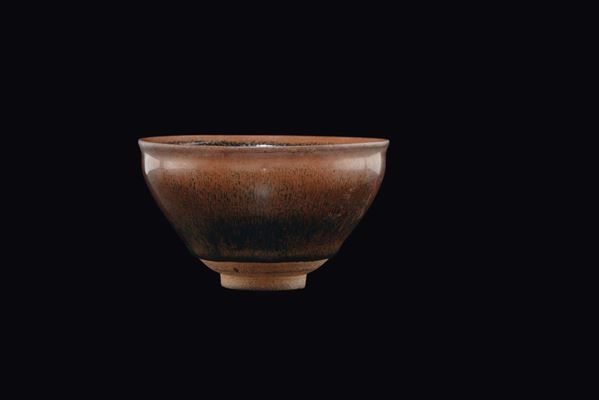 A dark brown and black hare's fur Jian bowl, China, Song Dynasty (960-1279)