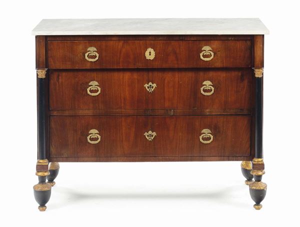 Comò Impero a tre cassetti, Lucca XIX secolo