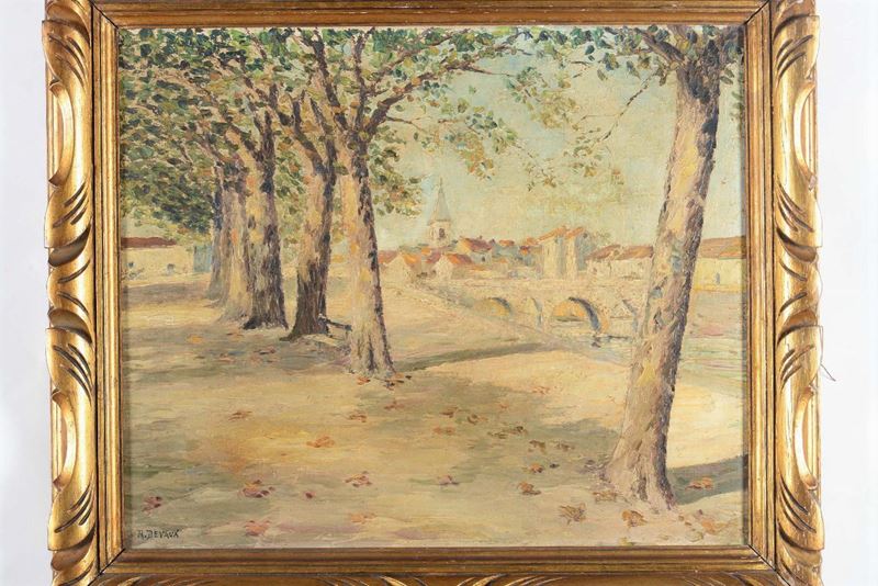 Devaux Paesaggio francese  - Auction Paintings Timed Auction - Cambi Casa d'Aste