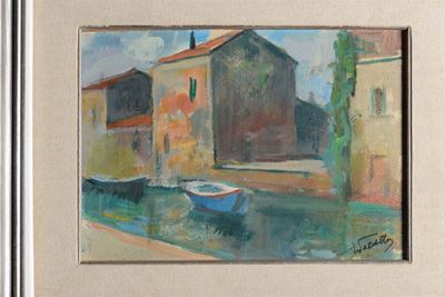 Eugenio Polesello (pordenone 1895 - Torino 1983)la Barca Azzurra