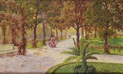 Carlo Brancaccio (napoli 1861-1920)paesaggio