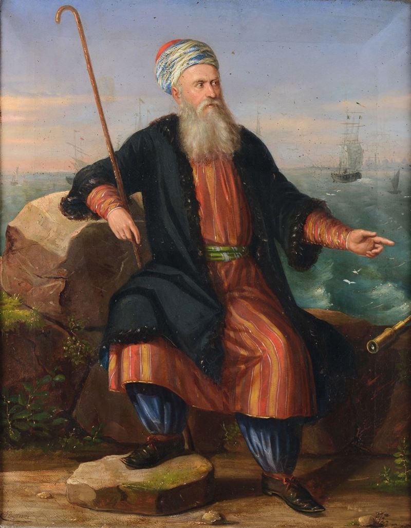 Agostino Bottazzi (Venezia 1822 - ?) Armatore turco  - Asta Dipinti del XIX e XX secolo - Cambi Casa d'Aste