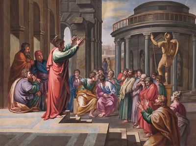 Joseph Goupy (londra 1689-1769), da Raffaellopredica di San Paolo