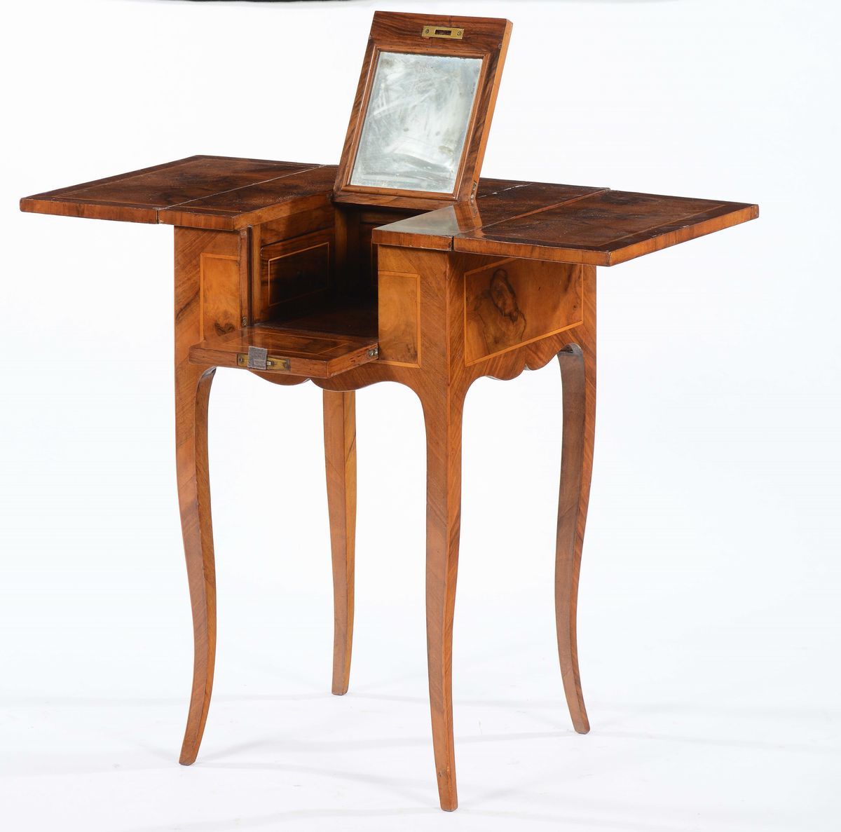 Toelette in Legno Interamente Lastronato, XIX Secolo