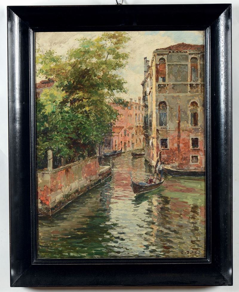 Zacaria del Bò (1872-1935) Veduta veneziana  - Auction 19th and 20th Century Paintings - Cambi Casa d'Aste