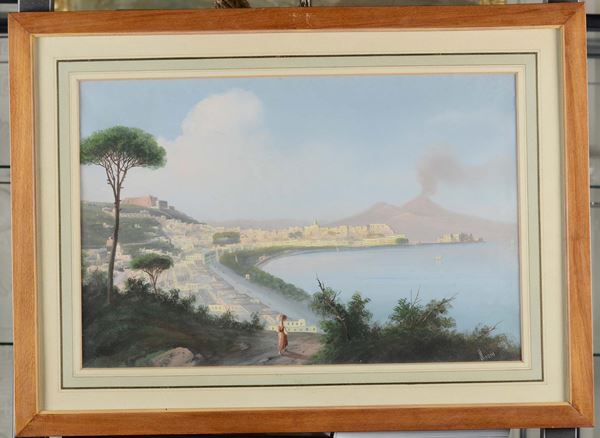 Emmanuel Meuris (1894-1969) Vedute di isola e del Golfo di Napoli