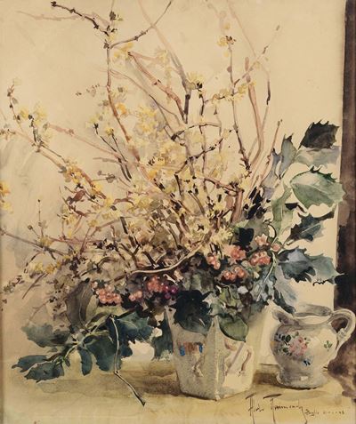 Aldo Raimondi (roma 1902 - Erba 1998)natura Morta con Brocca, 1943