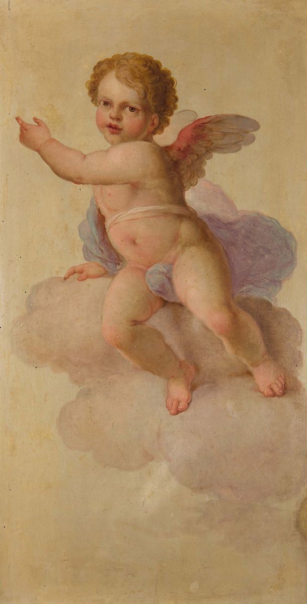 Scuola della seconda metà del XVIII secolo Putto  - Auction Old Masters Paintings - Cambi Casa d'Aste