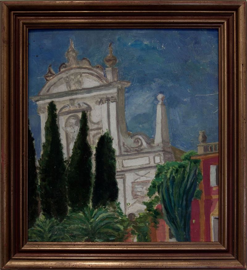 Dino Gambetti (1907-1988) Chiesa di Santa Margherita  - Auction 19th and 20th century paintings - Cambi Casa d'Aste
