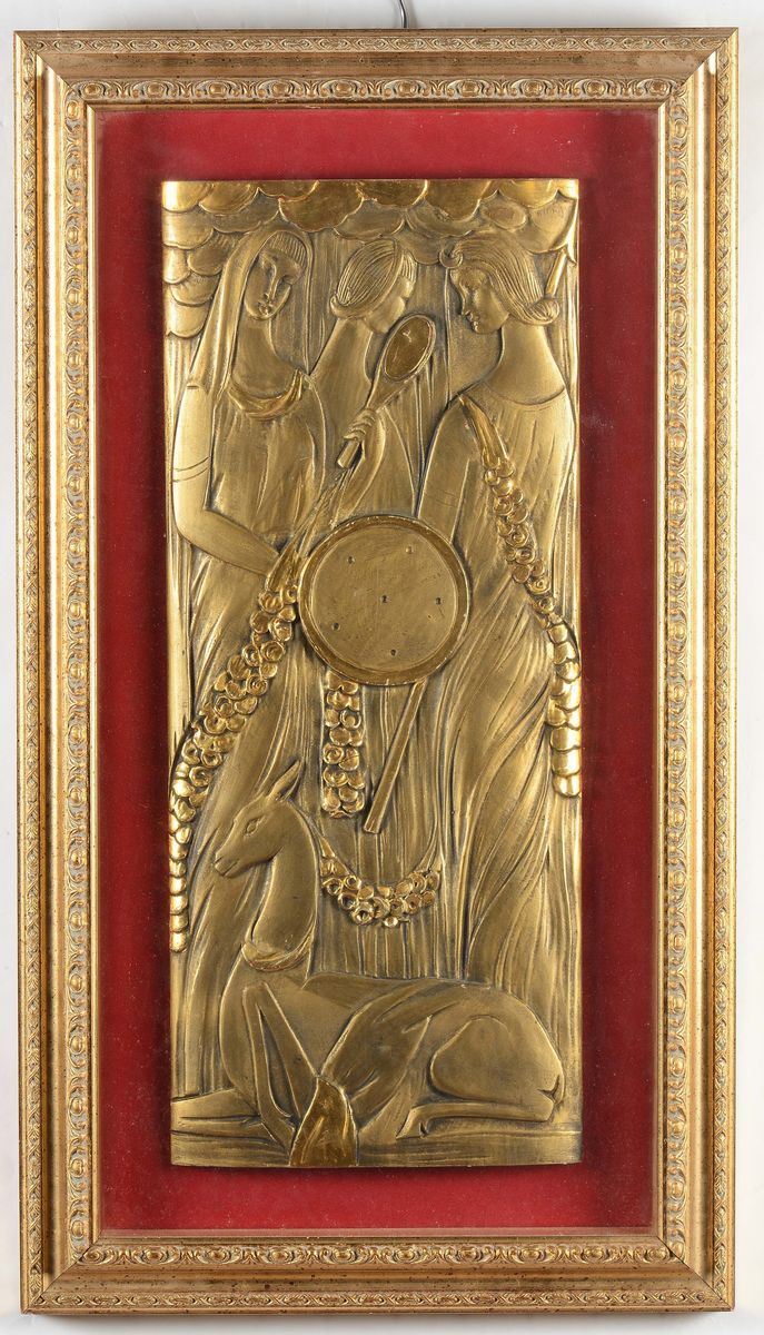 Pannello in legno dorato, XIX secolo  - Auction Fine Art - Cambi Casa d'Aste