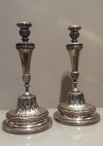 Coppia di Candelieri in Argento, XVIII Secolo