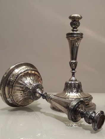 Coppia di Candelieri in Argento, XVIII Secolo