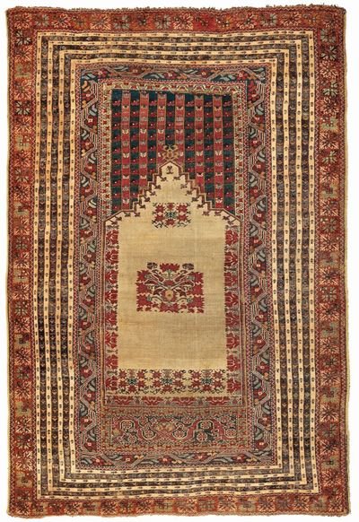 Tappeto Ovest Anatolia Ghiordes Fine XVIII Inizio XIX Secolo