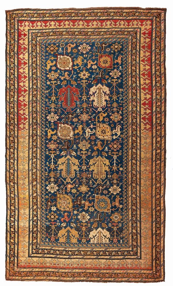 A Shirvan Baku rug  central Caucasus late 19 century cm 246x 166. Sides not originally.