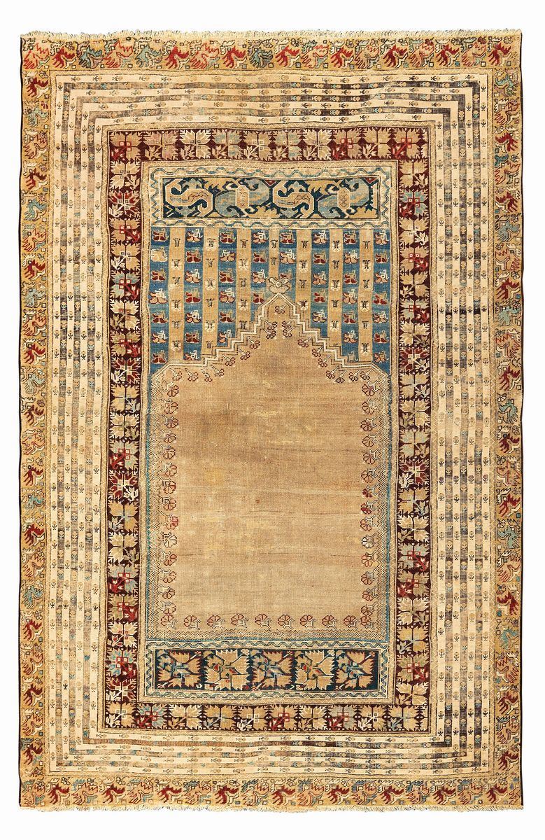 A Ghiordes rug West Anatolia late 19th century cm 197x134.  - Auction Fine Carpets - Cambi Casa d'Aste