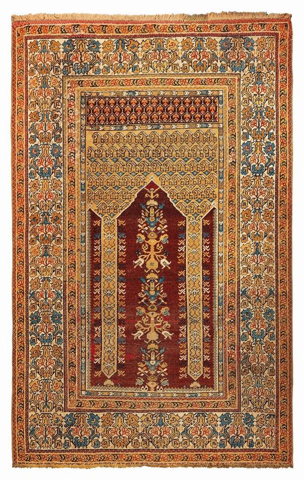 A Koula rug West Anatolia second half 19th century cm 183x125.Sides not originally.