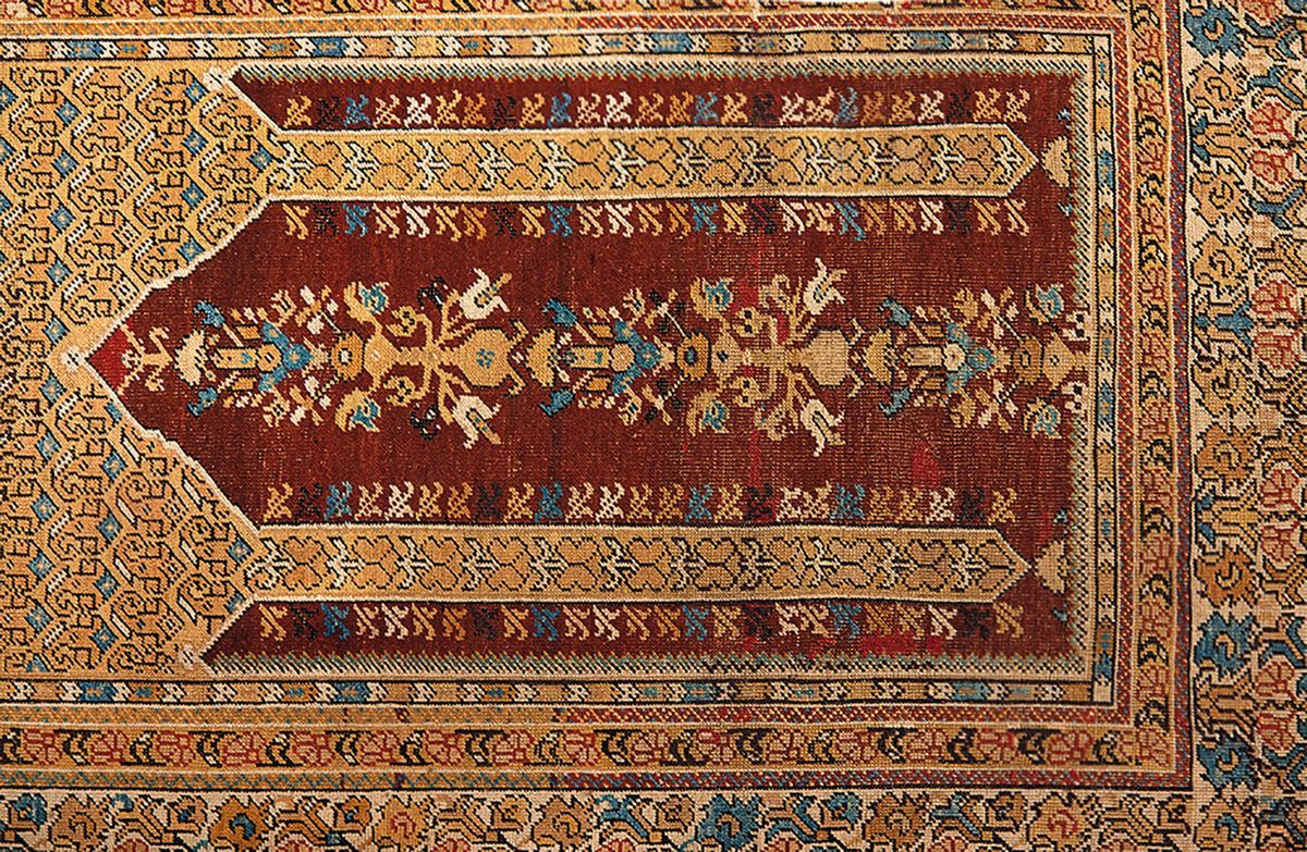 Tappeto Ovest Anatolia Koula Meta XIX Secolo