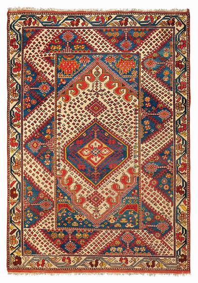 Tappeto Ovest Anatolia Kiz Ghiordes Fine XIX Secolo - Inizio XX Secolo