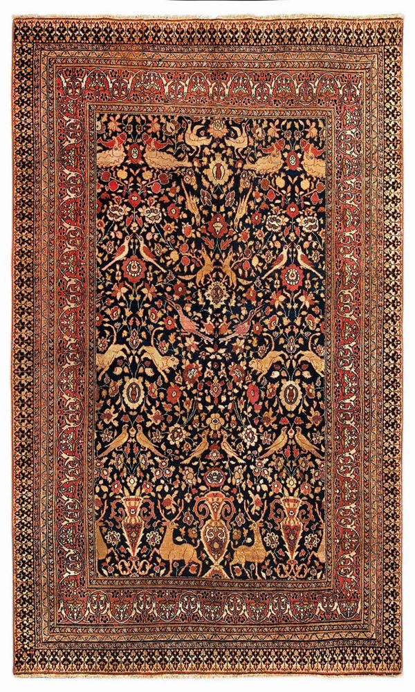 A Horassan Persian rug 19th century cm 320x220. Sides not originally.