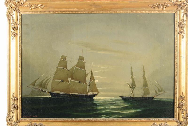 Cheri Dubreuil (1828-1880) Ritratti di velieri, 1858  - Asta Arte Marinara e Strumenti Scientifici - Cambi Casa d'Aste