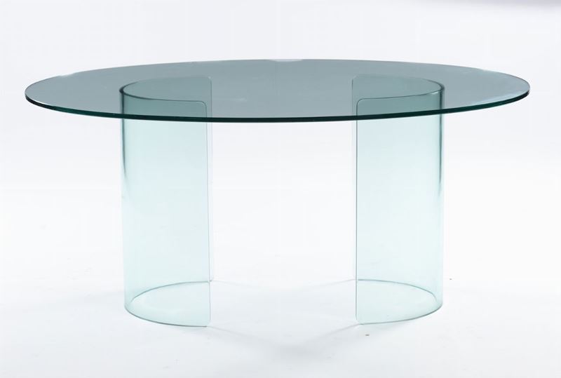 Tavolo ovale in cristallo, XX secolo  - Auction Fine Art - Cambi Casa d'Aste