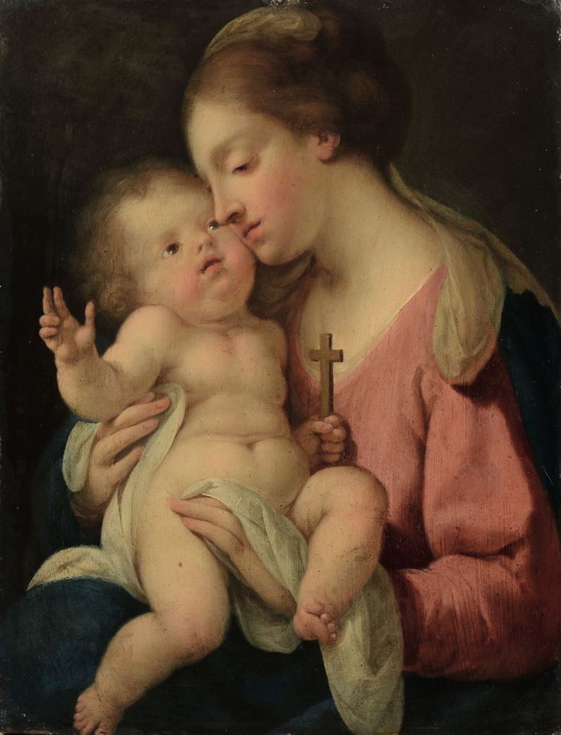 Pittore Veneto del XVIII secolo Madonna con Bambino  - Asta Dipinti Antichi - Cambi Casa d'Aste