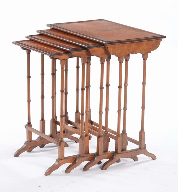 Quattro tavolini a nido, XIX secolo