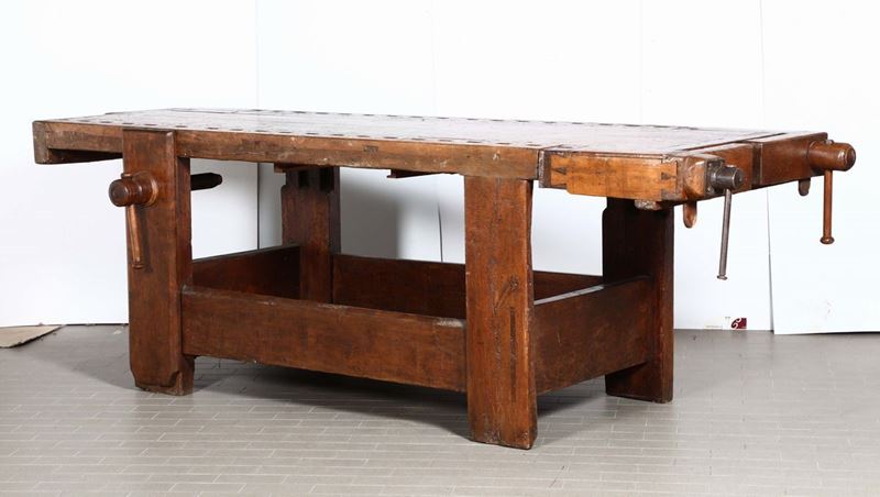 Tavolo da falegnameria, XX secolo  - Asta Antiquariato - Cambi Casa d'Aste