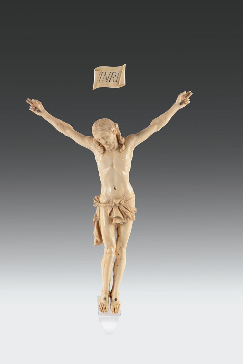 Corpus Christi in avorio scolpito, Francia o Fiandre XVII-XVIII secolo  - Auction Sculpture and Works of Art - Cambi Casa d'Aste