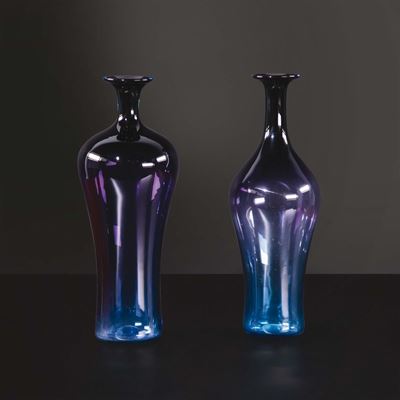 Coppia di Vasi in Vetro di Murano.